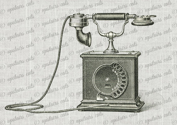 Antique Dial Telephone   Vintage Phone Station Clipart   Digital