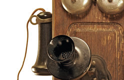 Antique Oak Wall Phone Clipart