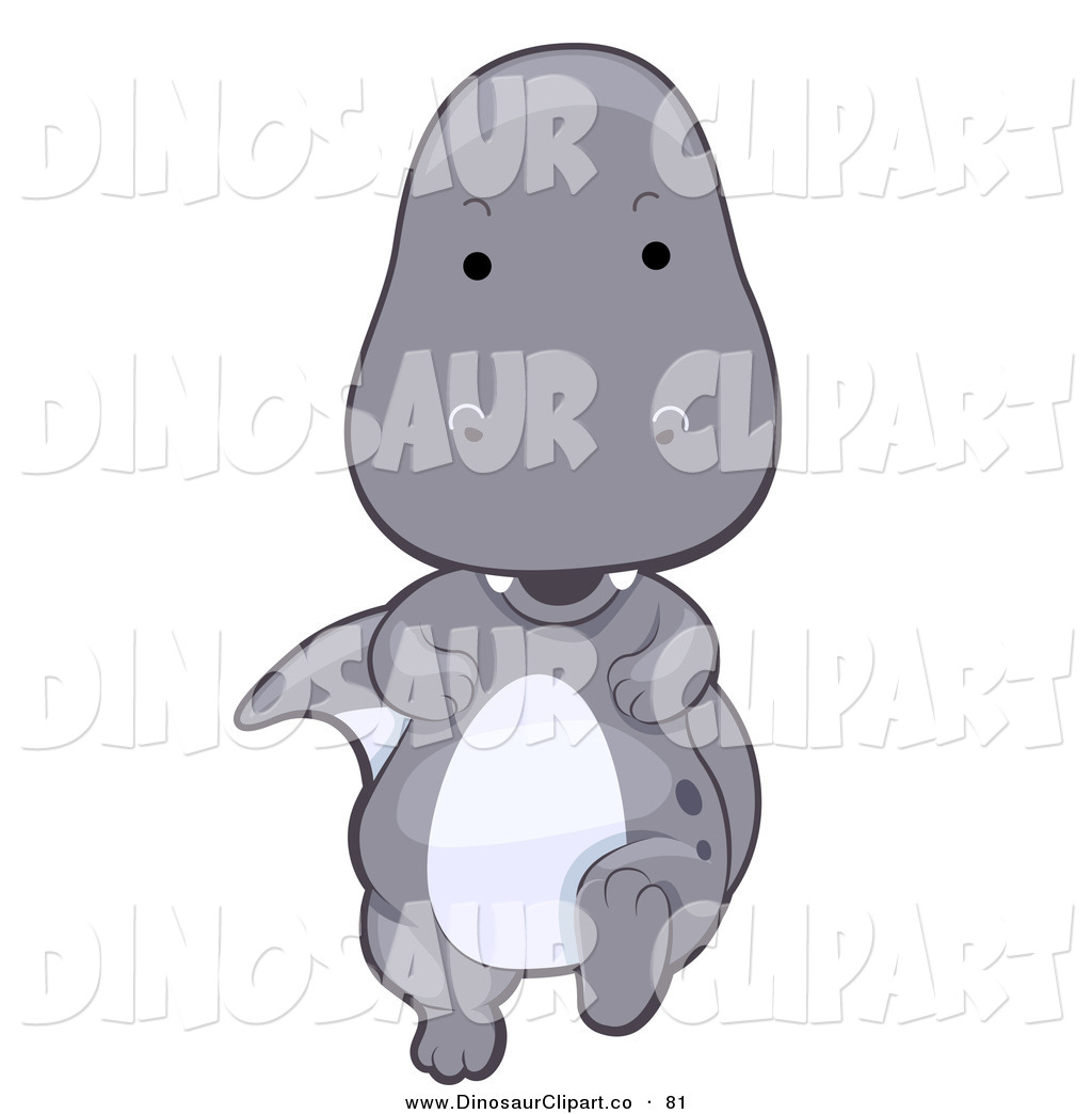 Art Of A Cute Gray T Rex Dinosaur Running Forward By Bnp Design Studio