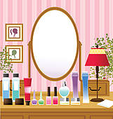 Dressing Table Clip Art Royalty Free  1478 Dressing Table Clipart