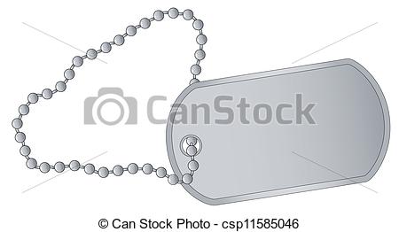 Eps Vector Of Dog Tag   A Military Style Dog Tags With Chain