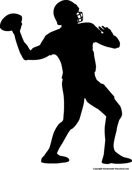 Home Free Clipart Silhouette Clipart Silhouette Passing Football