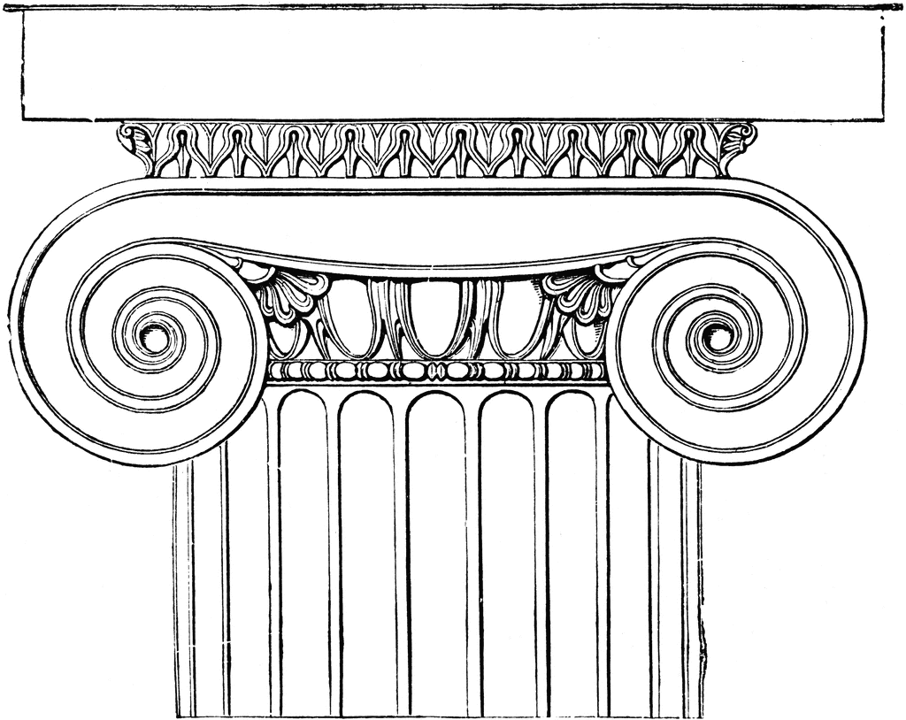 Ionic Capital From The Temple Of Minerva Polias At Priene   Clipart