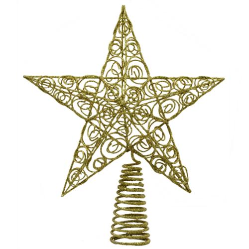 Kurt Adler 10 Gold Wire Star Tree Topper  Christmas Decor   Walmart