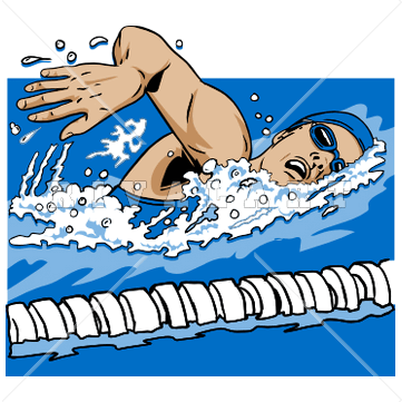 Man Swimming Clipart Marlin With Swim Goggles Clipart