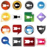 Multiple Buttons   Arrow With Star Stock Photography