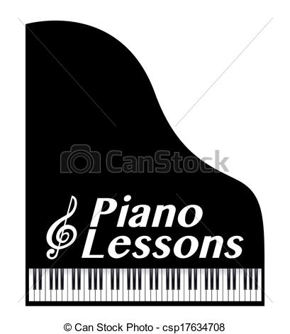 Piano Lessons Poster With Musical Note