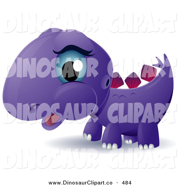     Purple Baby Stegosaurus With Big Blue Eyes By Bnp Design Studio    484