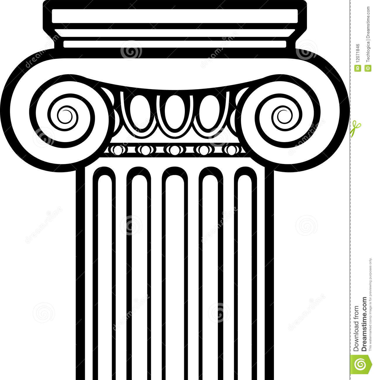 Royalty Free Stock Image  Greek Ionic Column  Image  12071846