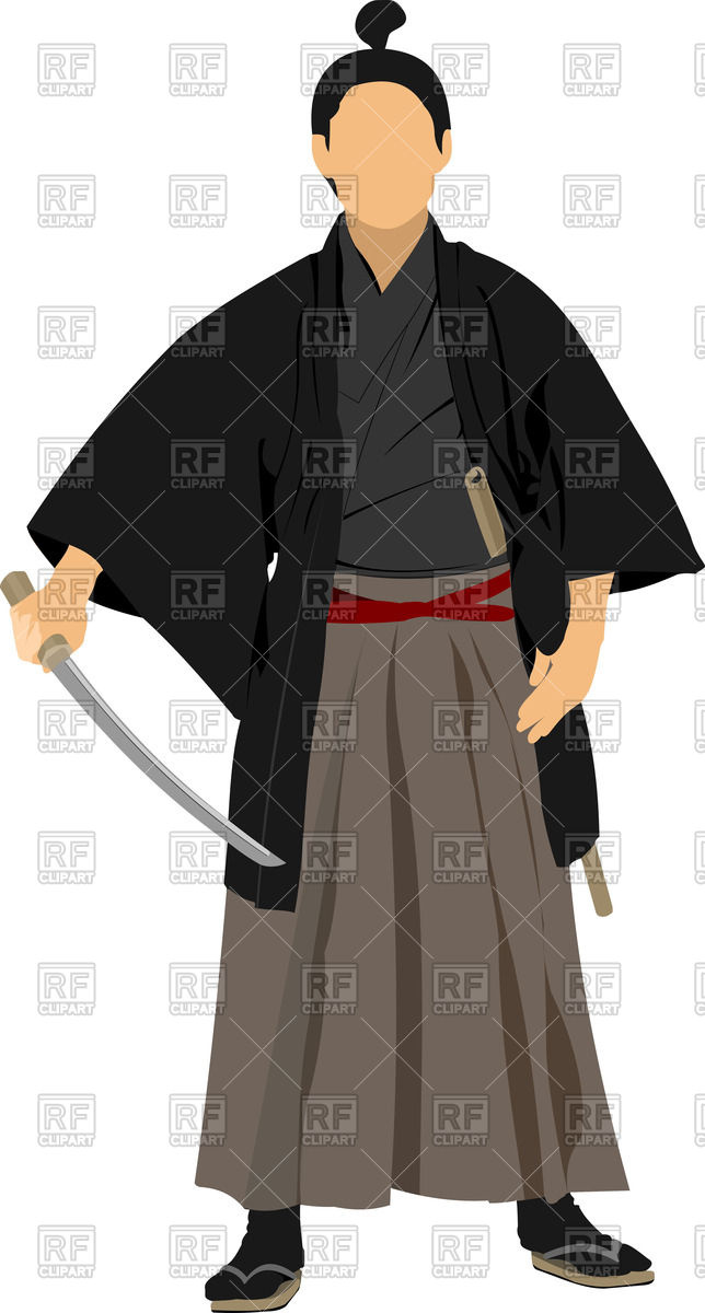 Samurai With Sword 56095 Download Royalty Free Vector Clipart  Eps