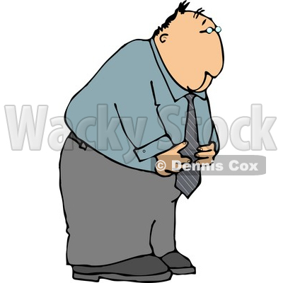 Abdomen Clipart 4158 Business Man With An Upset Stomach Clipart By    