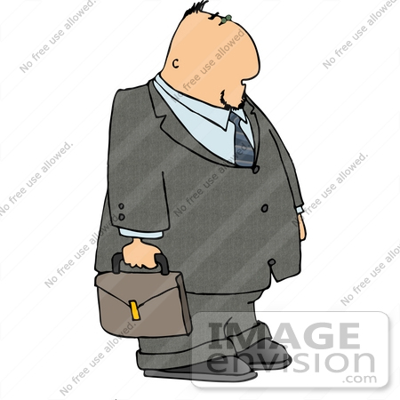 Caucasian Business Man Carrying A Briefcase Clipart    13304 By Djart    