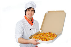 Chef With Pizza Royalty Free Stock Photography