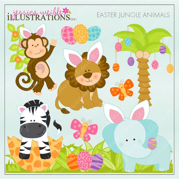 Cute Graphics Including  An Easter Monkey An Easter Lion An Easter