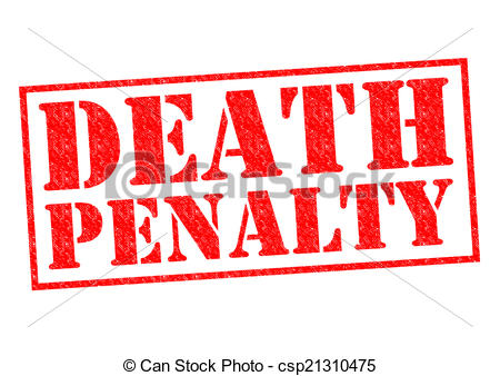 Death Penalty Red Rubber Stamp Over A White Background 