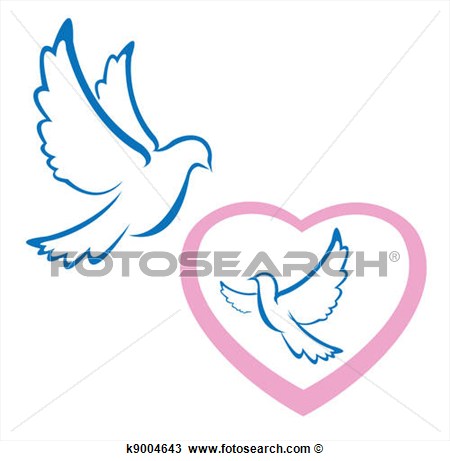 Dove Love Symbol View Large Clip Art Graphic