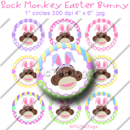 Easter Sock Monkey Graphics