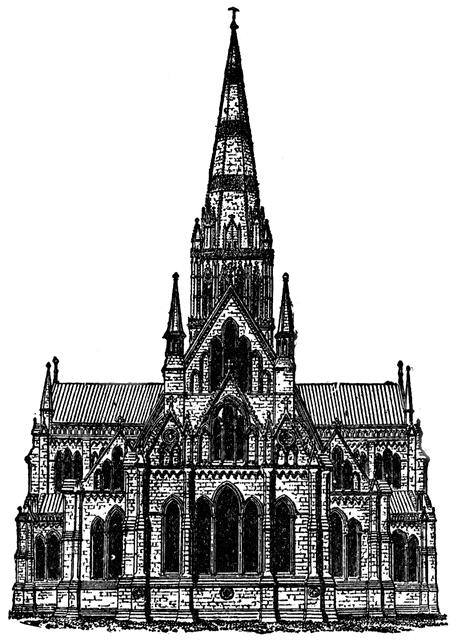 Gothic Architecture   Salisbury Cathedral   Clipart Etc