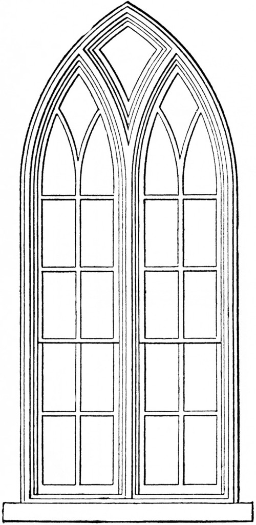 Gothic Church Windows Clip Art   The Graphics Fairy