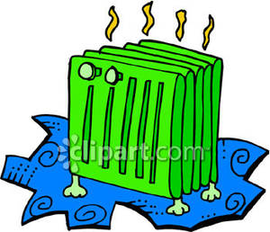 Green Furnace Or Heater   Royalty Free Clipart Picture
