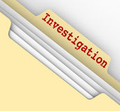 Investigation Manila Folder Research Findings Paper File Documen Stock