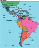 Latin America With Editable Countries Names   Royalty Free Clip Art