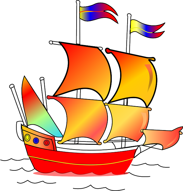 Pirate Sailing Ship Sailing Ship Boat Sails Red