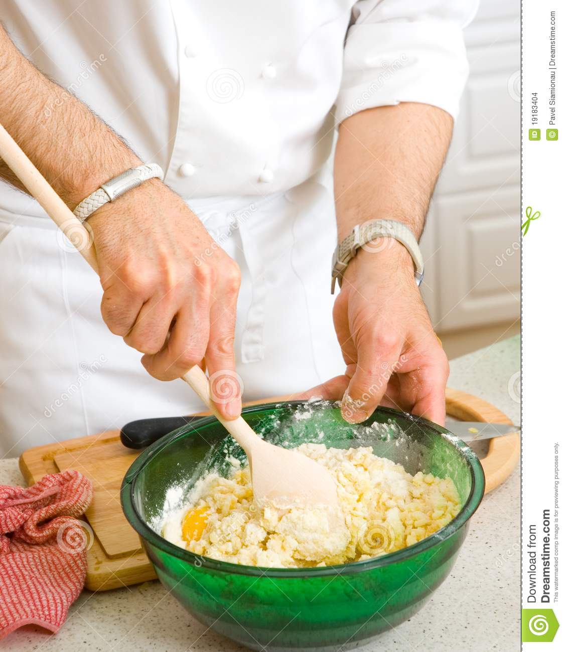 Professional Chef Making Dough Stock Images   Image  19183404