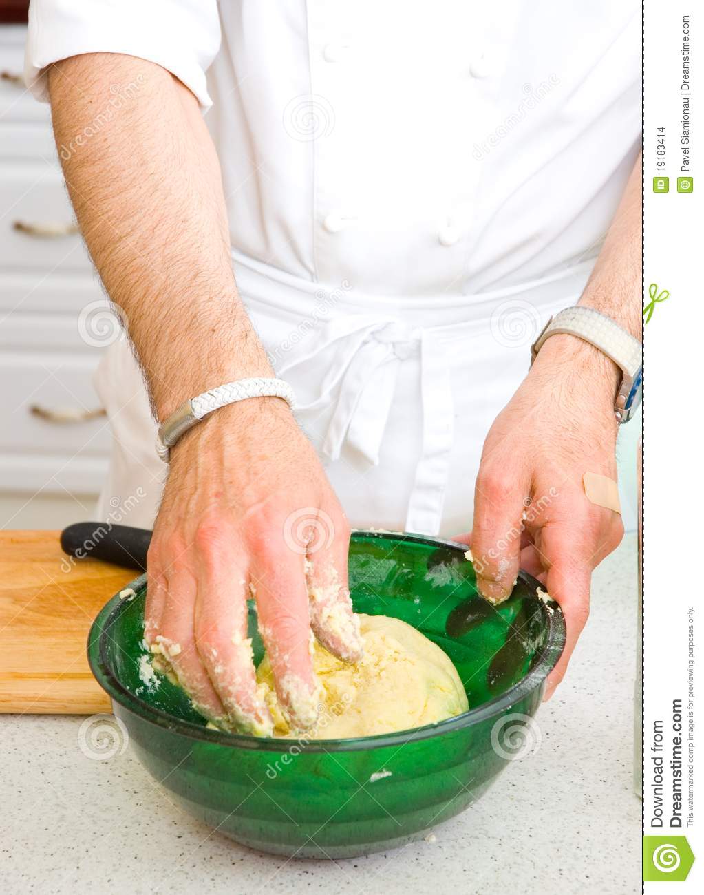 Professional Chef Making Dough Stock Images   Image  19183414