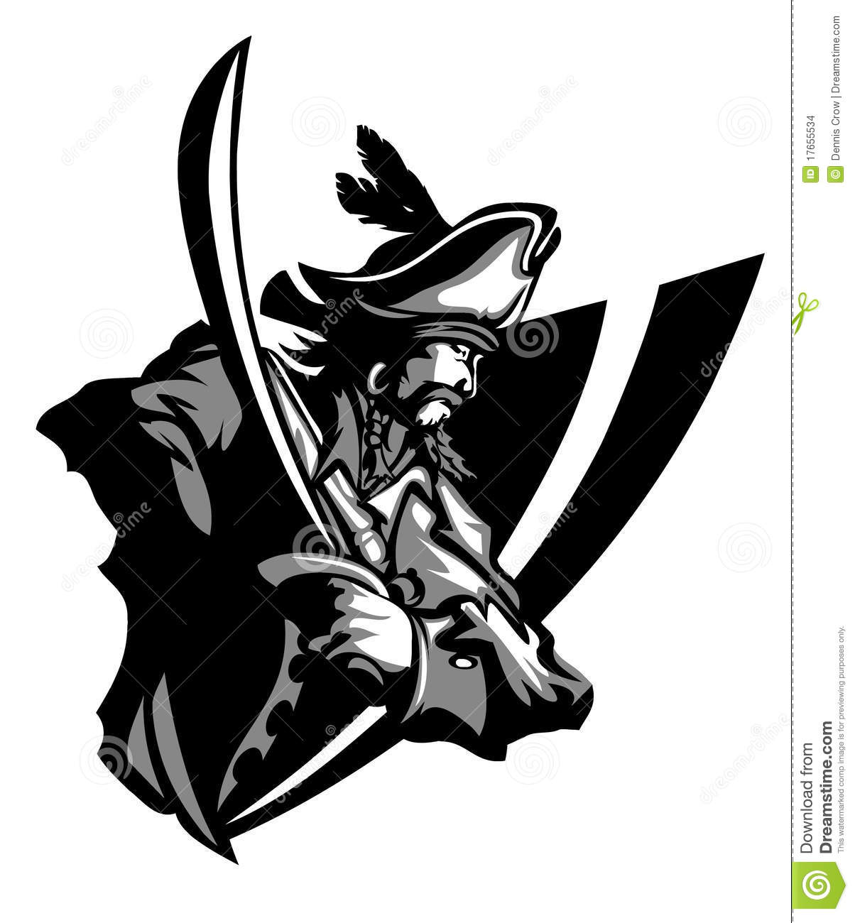Raiders Mascot Clipart Pirate Mascot Vector Logo