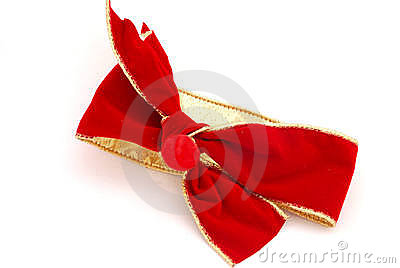 Red Velvet Ribbon And Bow Stock Photo   Image  4186290