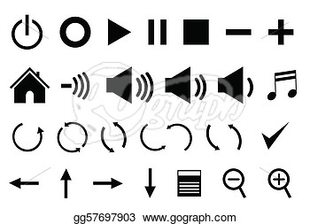 Stock Illustration   Control Panel Icons  Clipart Illustrations