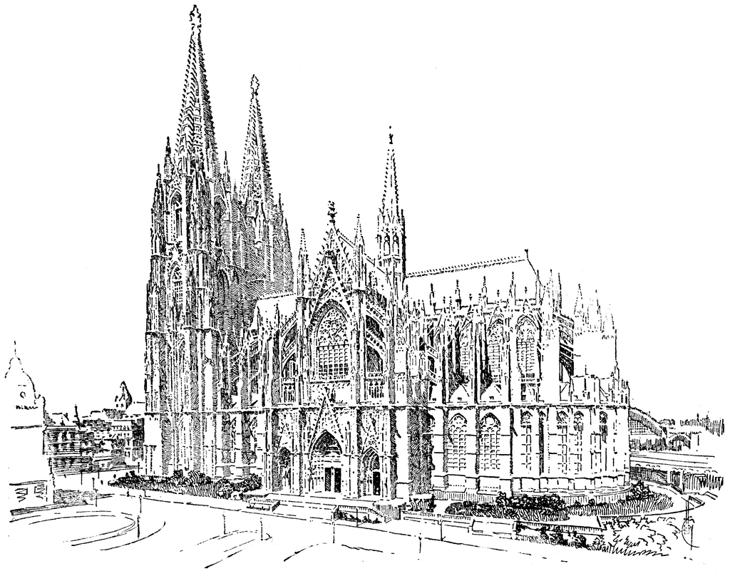 The Cologne Cathedral   Clipart Etc