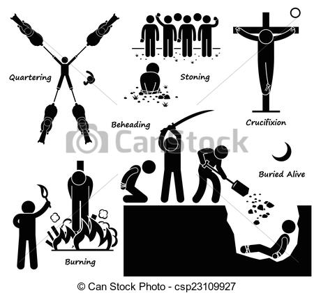 Vector Illustration Of Execution Death Penalty Punishment   A Set Of