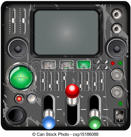 Vector Of Retro Control Panel   Illustration Of A Retro Control Panel