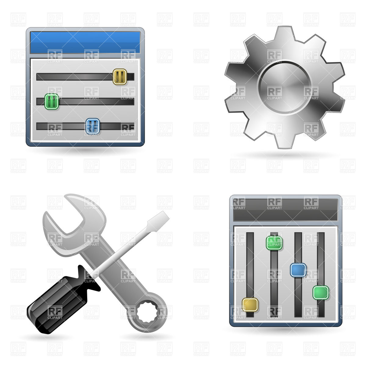     Website   Control Panel Download Royalty Free Vector Clipart  Eps