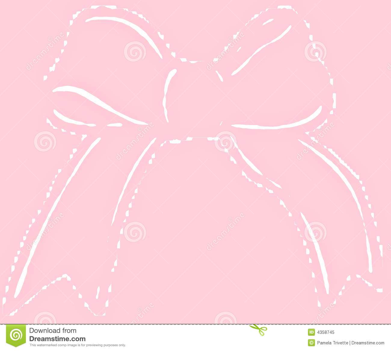 White Bow On Pink Background Royalty Free Stock Photo   Image  4358745