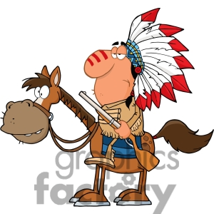 5131 Indian Chief With Gun On Horse Royalty Free Rf Clipart Image
