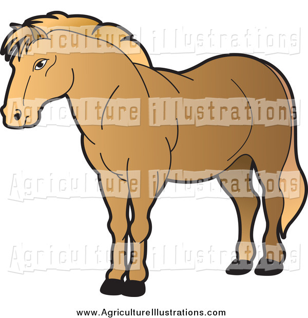 Agriculture Clipart Of A Strong Brown Horse By Lal Perera    892