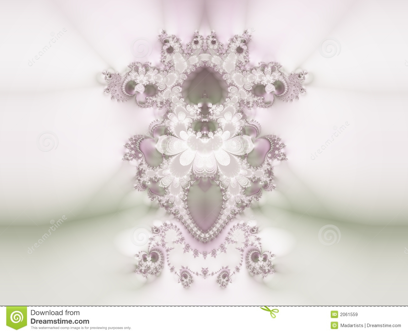 Bouquet Digital Fractal Art Rendering With Lace And Floral Designs