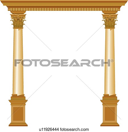 Brown Decorative Columns Design Ornament Fotosearch Search Clipart