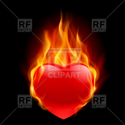 Burning Heart Download Royalty Free Vector Clipart  Eps