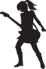 Clipart Image Caption  The Silhouette Of A Female Electric Guitar    