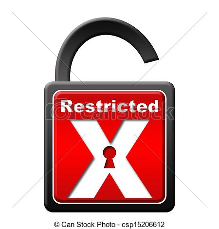 Clipart Of Restricted Lock Unlocked   Image Of An Opened Red Lock With