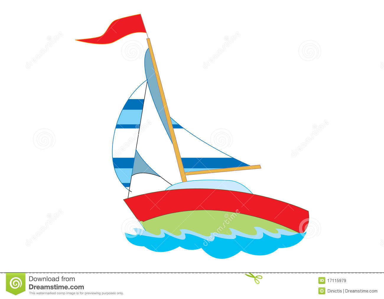 Cute Sailboat Clipart Cute Yacht For Children