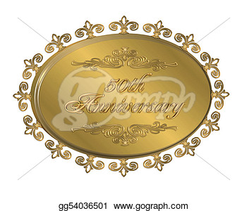 Drawing   50th Anniversary Design Element   Clipart Drawing Gg54036501