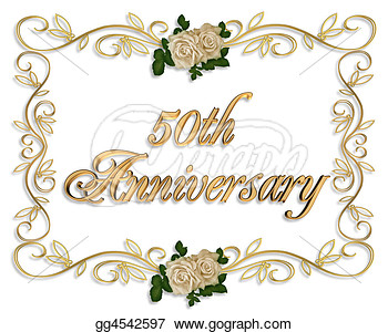 Drawing   Roses 50th Anniversary   Clipart Drawing Gg4542597   Gograph