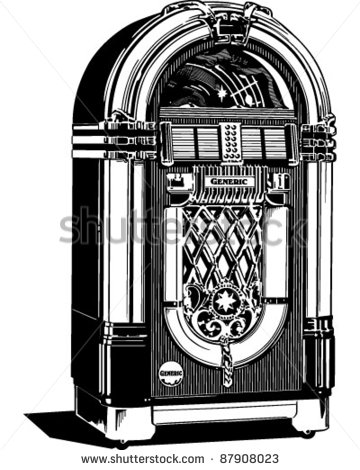Jukebox 2   Retro Clipart Illustration   87908023   Shutterstock