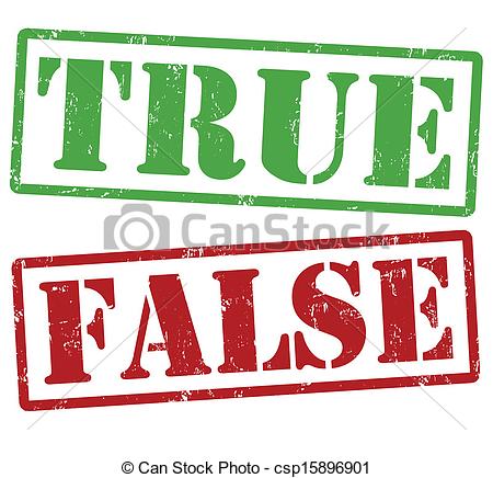 Of Grunge Rubber Stamps With Words True And False Vector Illustration