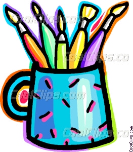 Paint And Brushes Vector Clip Art